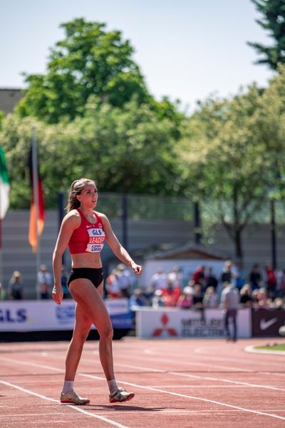 Sophie Weissenberg (TSV Bayer 04 Leverkusen) beim Weitsprung am 08.05.2022 beim Stadtwerke Ratingen Mehrkampf-Meeting 2022 in Ratingen